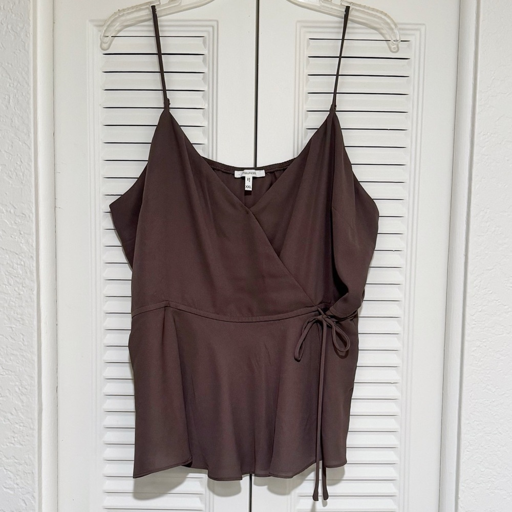 Spaghetti Strap Plum Blouse Tank Top